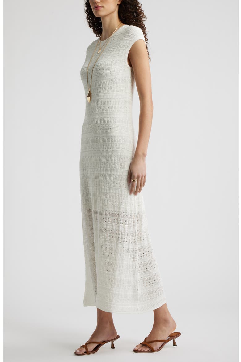 Pointelle Knit Sweater Dress, Alternate, color, IVORY TOFU