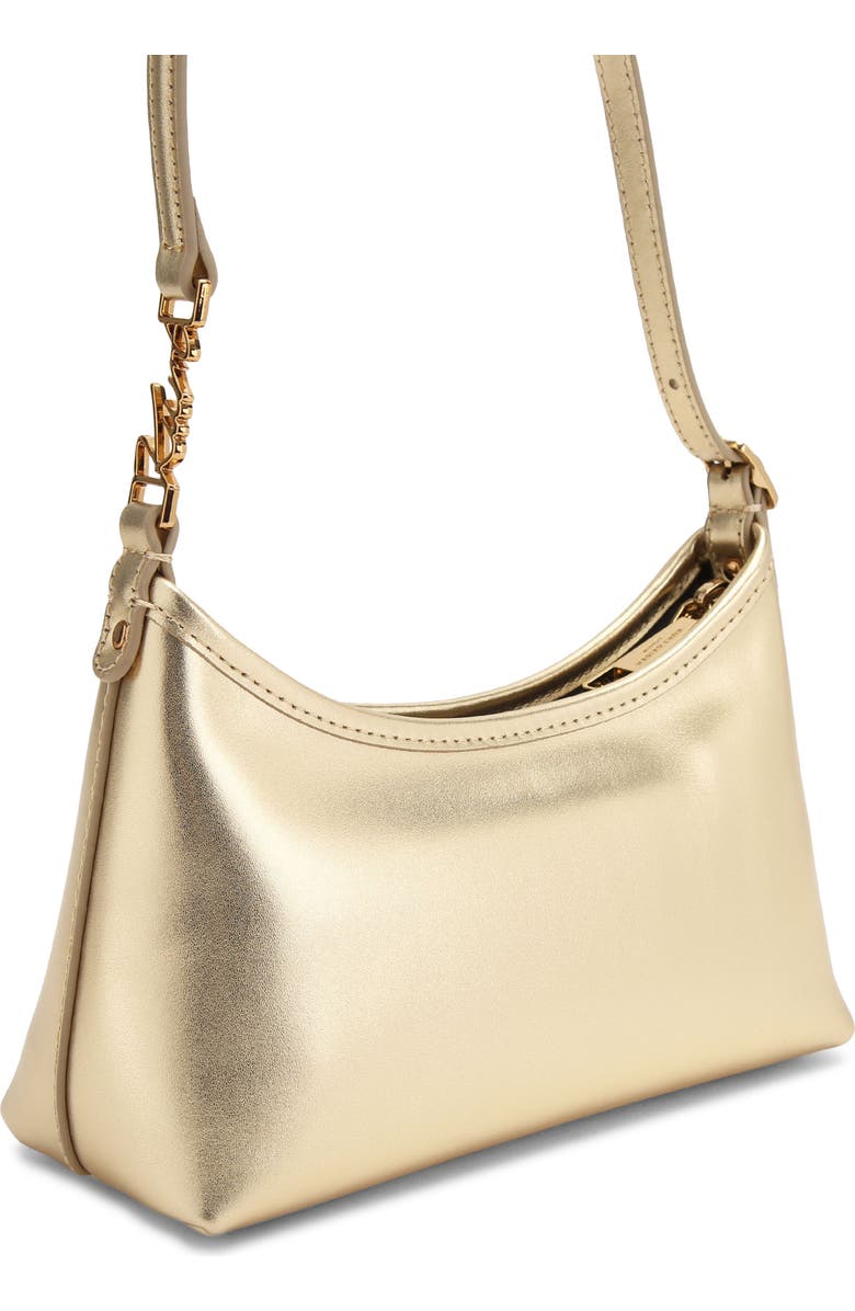 Kurt Geiger London Kurt Sling Metallic Leather Shoulder Bag, Alternate, color, Gold