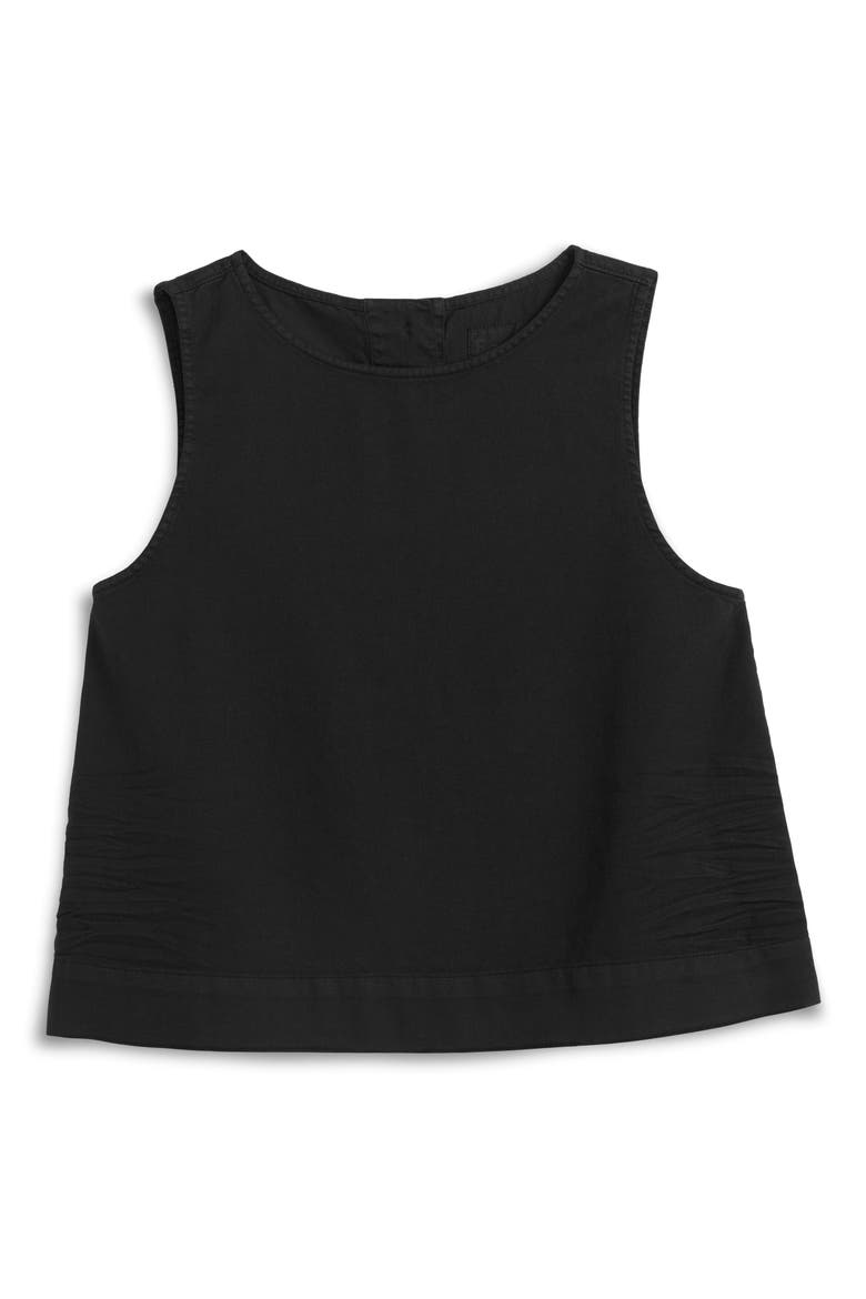 Cotton Shell Tank, Main, color, BLACK DENIM