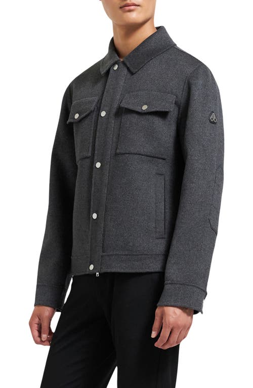 Moose Knuckles Surchemise En Laine Et Cachemire In Charcoal
