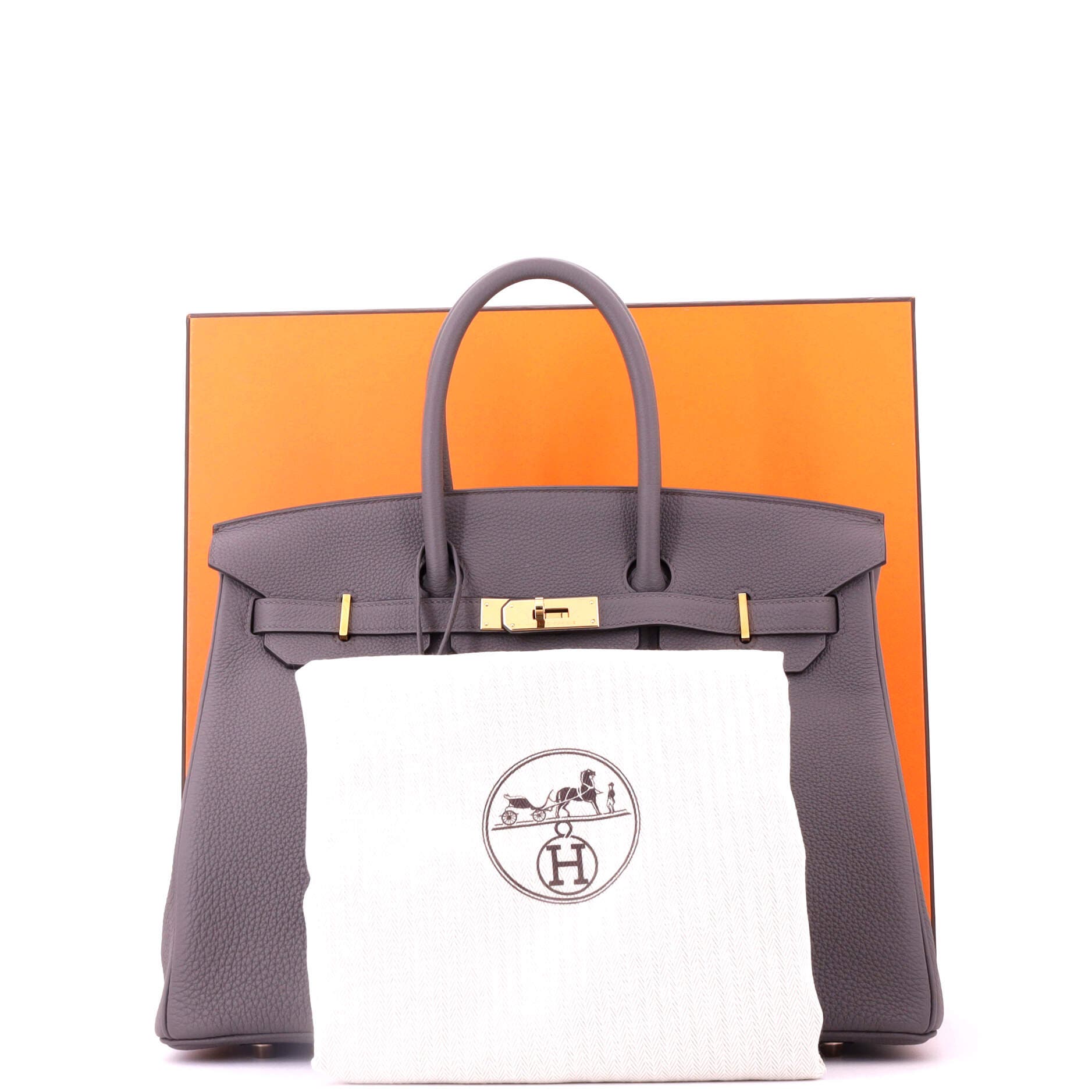 Pre-Owned Hermes Birkin Handbag Grey Togo with Rose Gold Hardware 35, Alternate, color, Etain