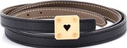 Pre-Owned Hermes As de Coeur Reversible Belt Leather Thin
