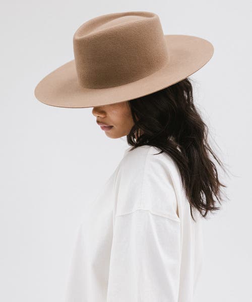 Gigi Pip Dakota Wide Brim Felt Hat In Brown