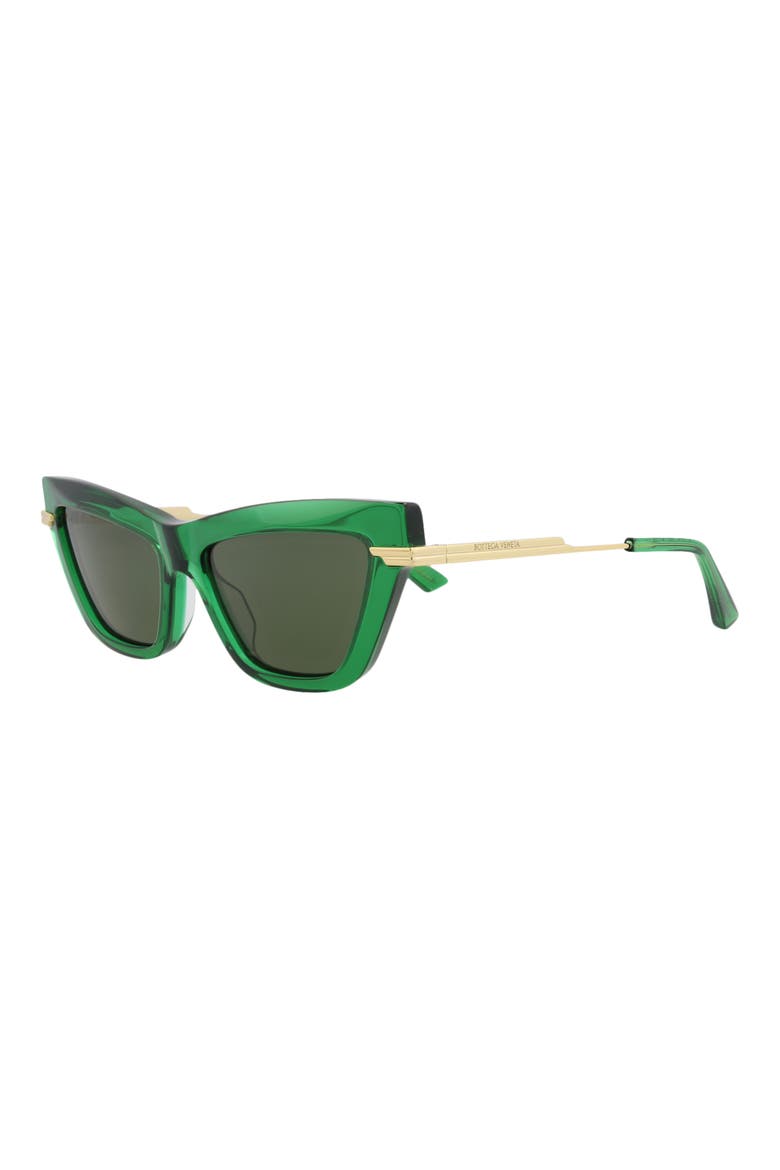 54mm Cat Eye Sunglasses, Alternate, color, GREEN GOLD GREEN