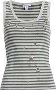 JADED LONDON Eyelet Stud Stripe Tank