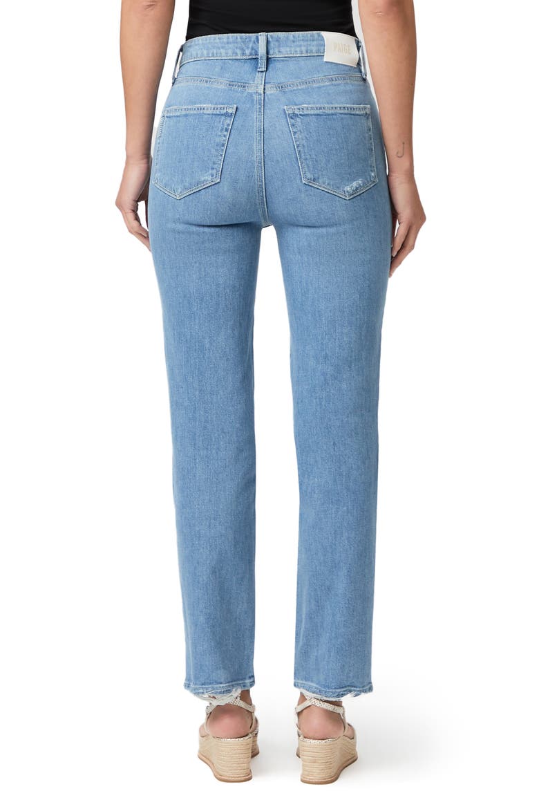 Stella Ripped High Waist Straight Leg Jeans, Alternate, color, PECOTDSTHM