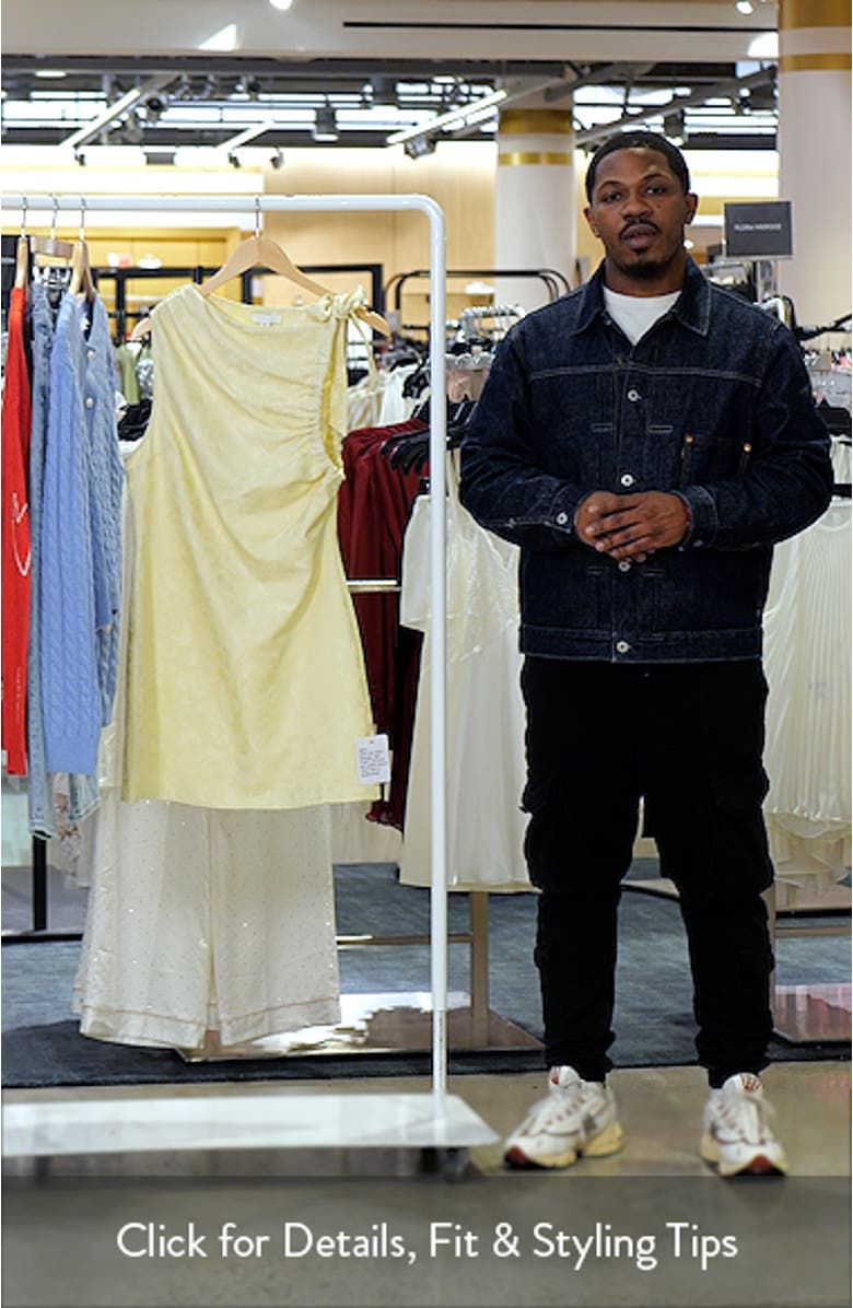 Tie Shoulder Jacquard Minidress, sales video thumbnail