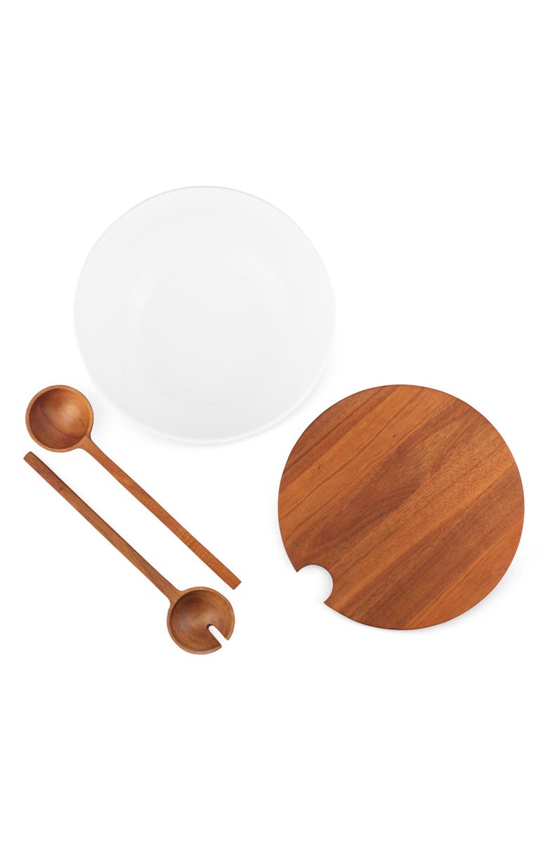 Nambé Duets Salad Bowl & Serving Set, Alternate, color, 