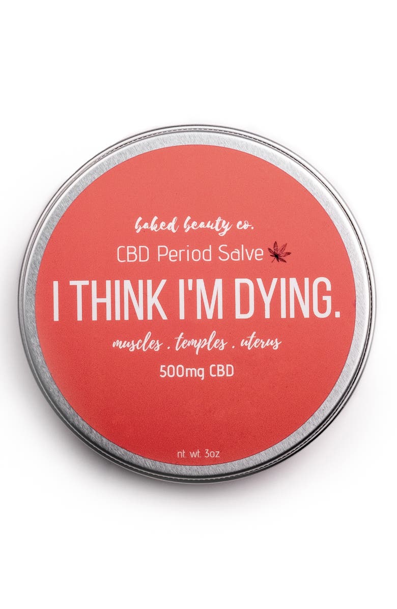 Baked Beauty Co. I Think I'm Dying CBD Salve, Main, color,