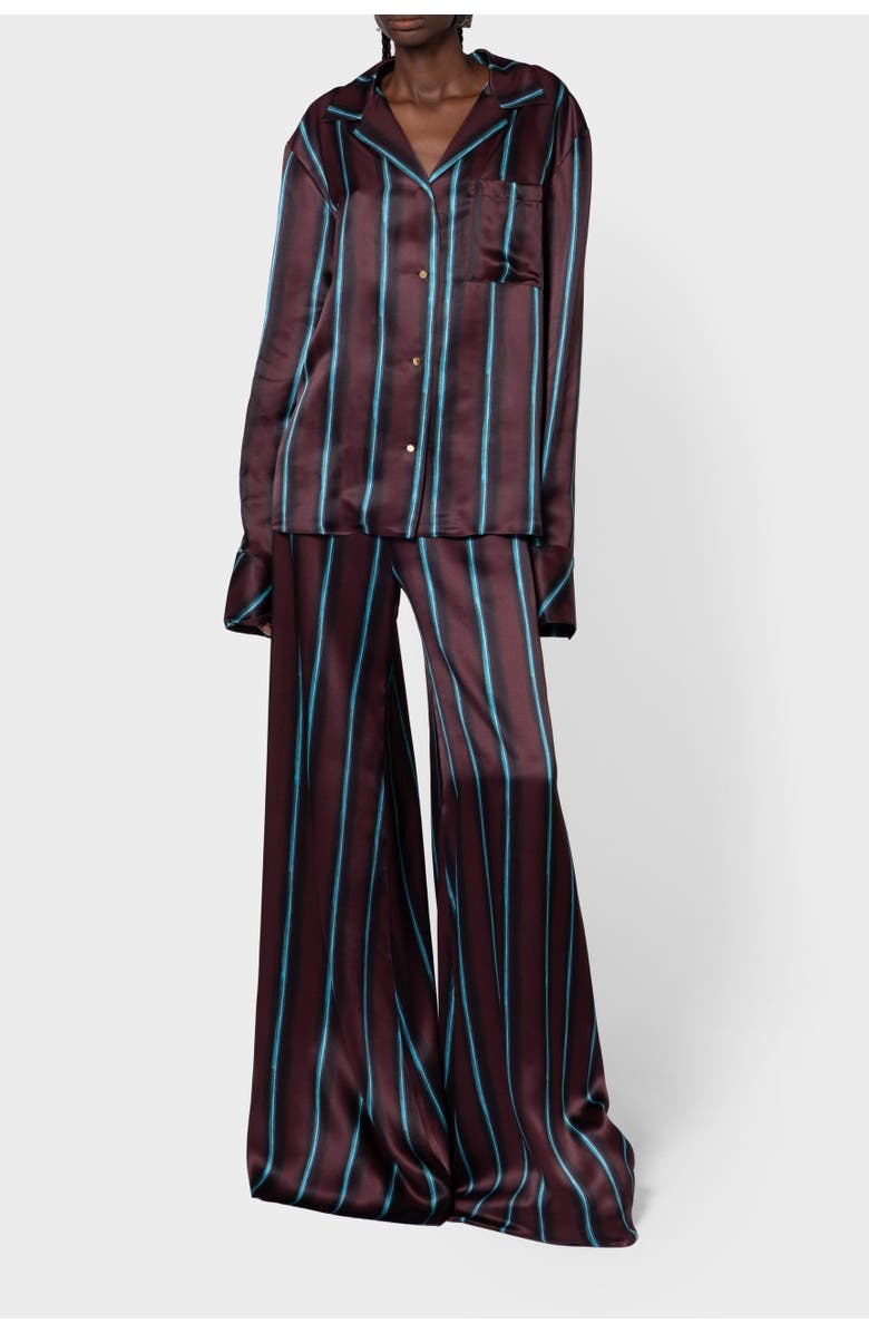 Roksanda Arneau Printed Silk Pants, Alternate, color, Calliope / Aqua