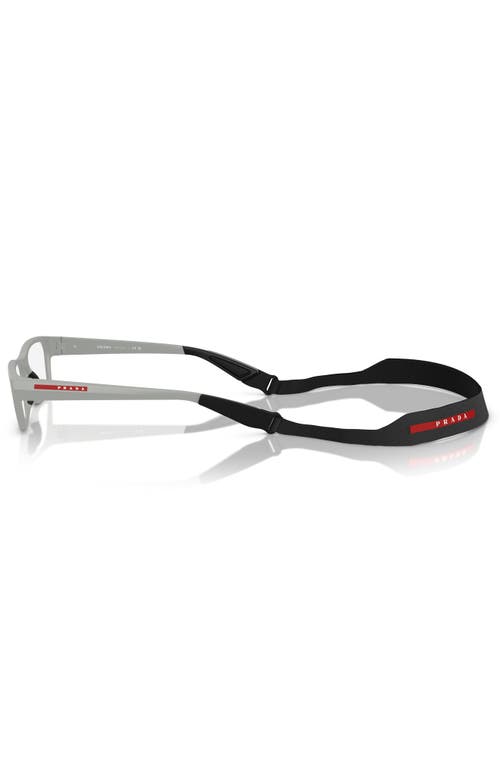 Prada Linea Rossa 56mm Rectangle Optical Glasses In Gray