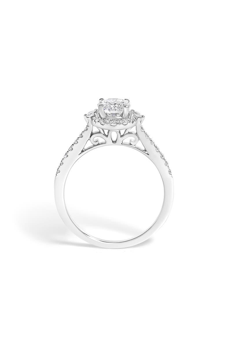 Haus of Brilliance 14K White Gold 1.00 Cttw Lab-Grown Diamond Oval Shaped Halo Engagement Ring, Alternate, color, White