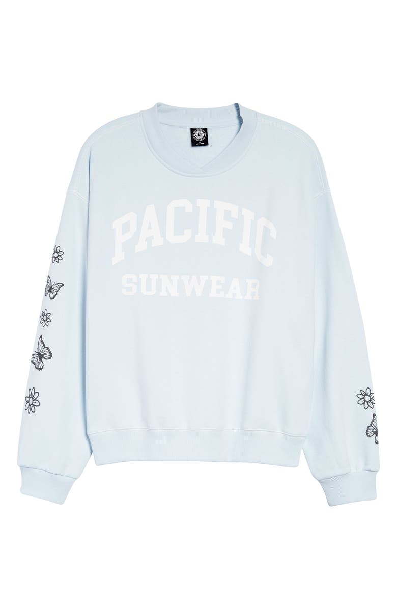 PacSun Butterfly Garden Cotton Blend Graphic Sweatshirt, Alternate, color, 