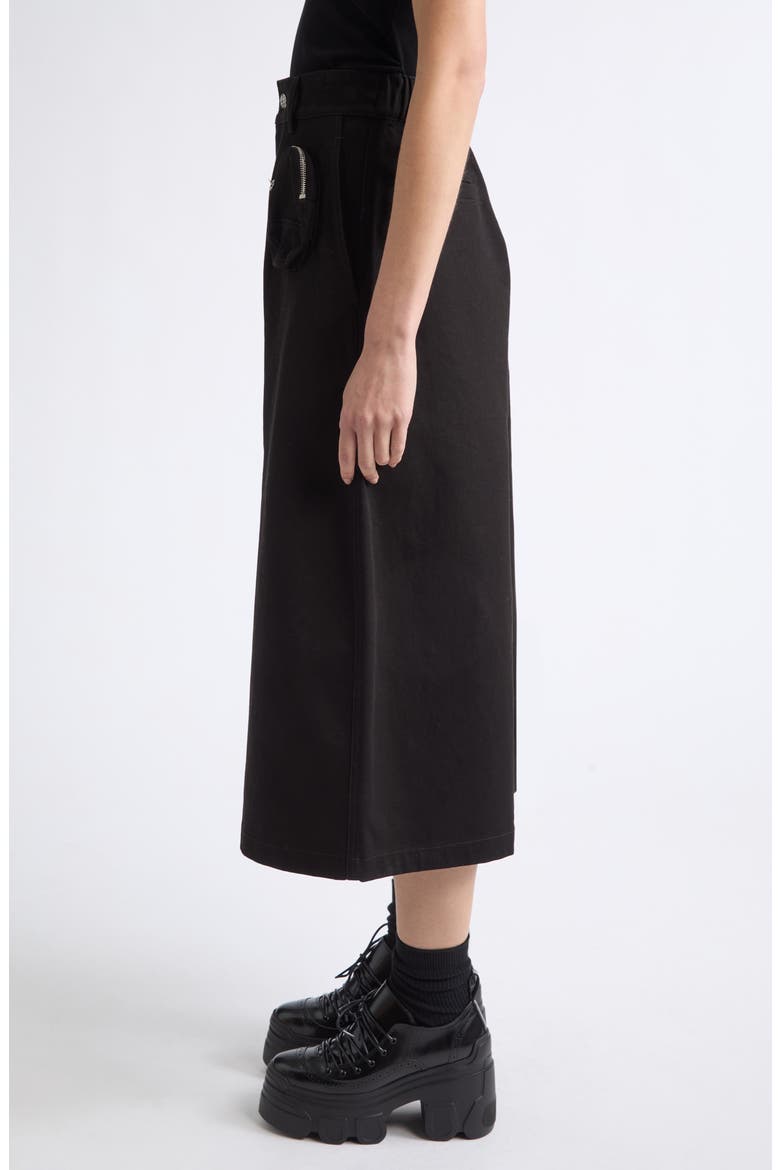 Front Pocket Cargo Culottes, Alternate, color, BLACK