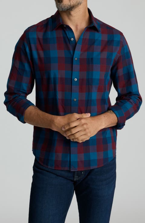 Heinrich Check Cotton Flannel Button-Up Shirt