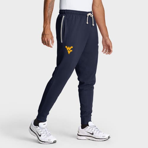 Nike Navy West Virginia Mountaineers 2025 Sideline Standard Issue Dri-fit Taper Pants In Blue