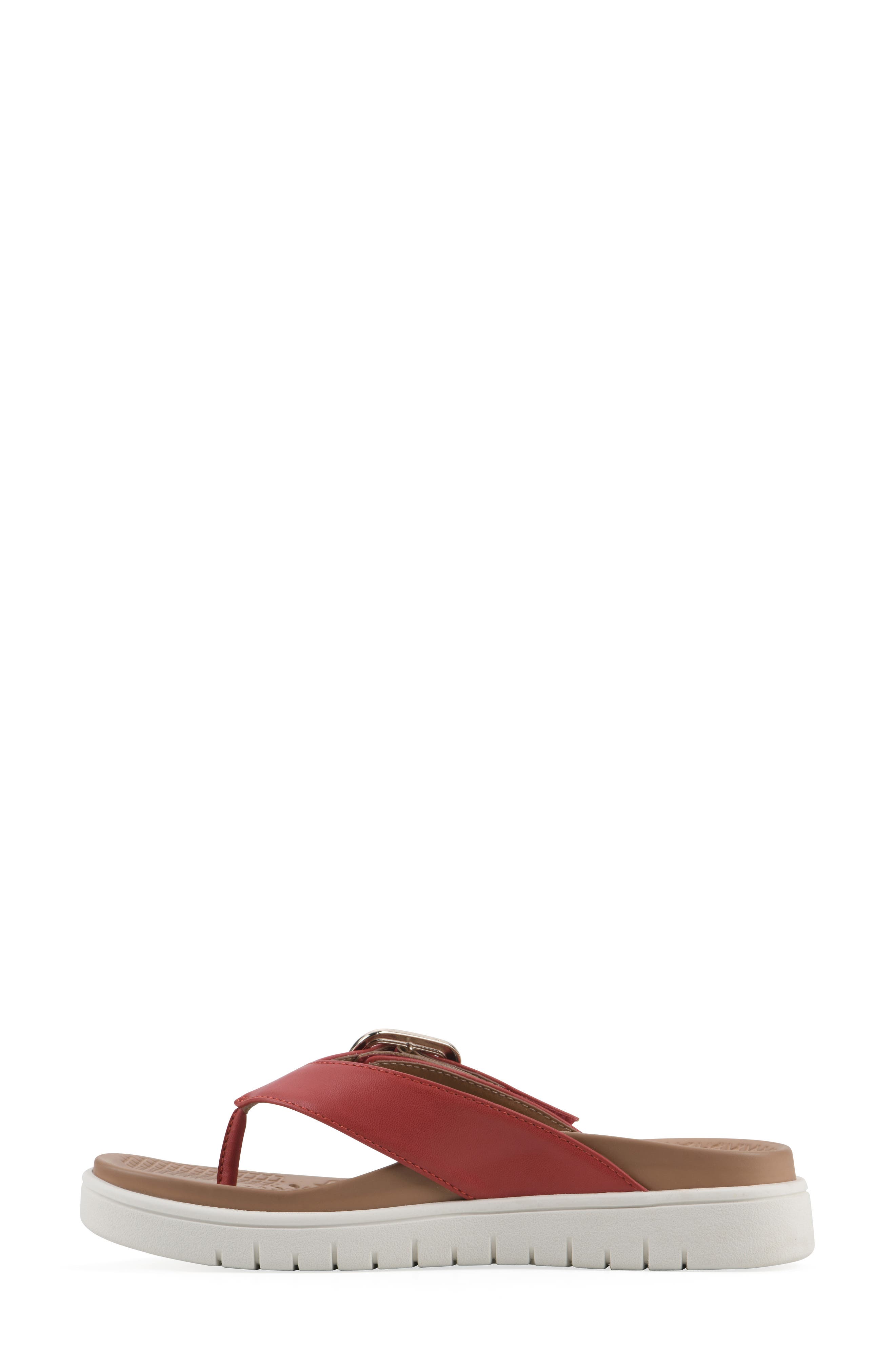 Nalla Recovery Foam Thong Sandal, Alternate, color, CRUELLA RED/ BURNISH/ SMOOTH