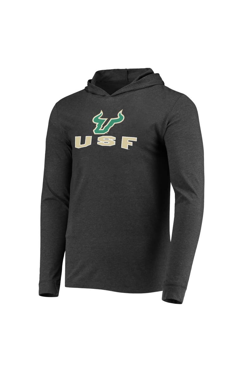 CONCEPTS SPORT Men's Concepts Sport Green/Heather Charcoal South Florida Bulls Meter Long Sleeve Hoodie T-Shirt & Jogger Pajama Set, Alternate, color,