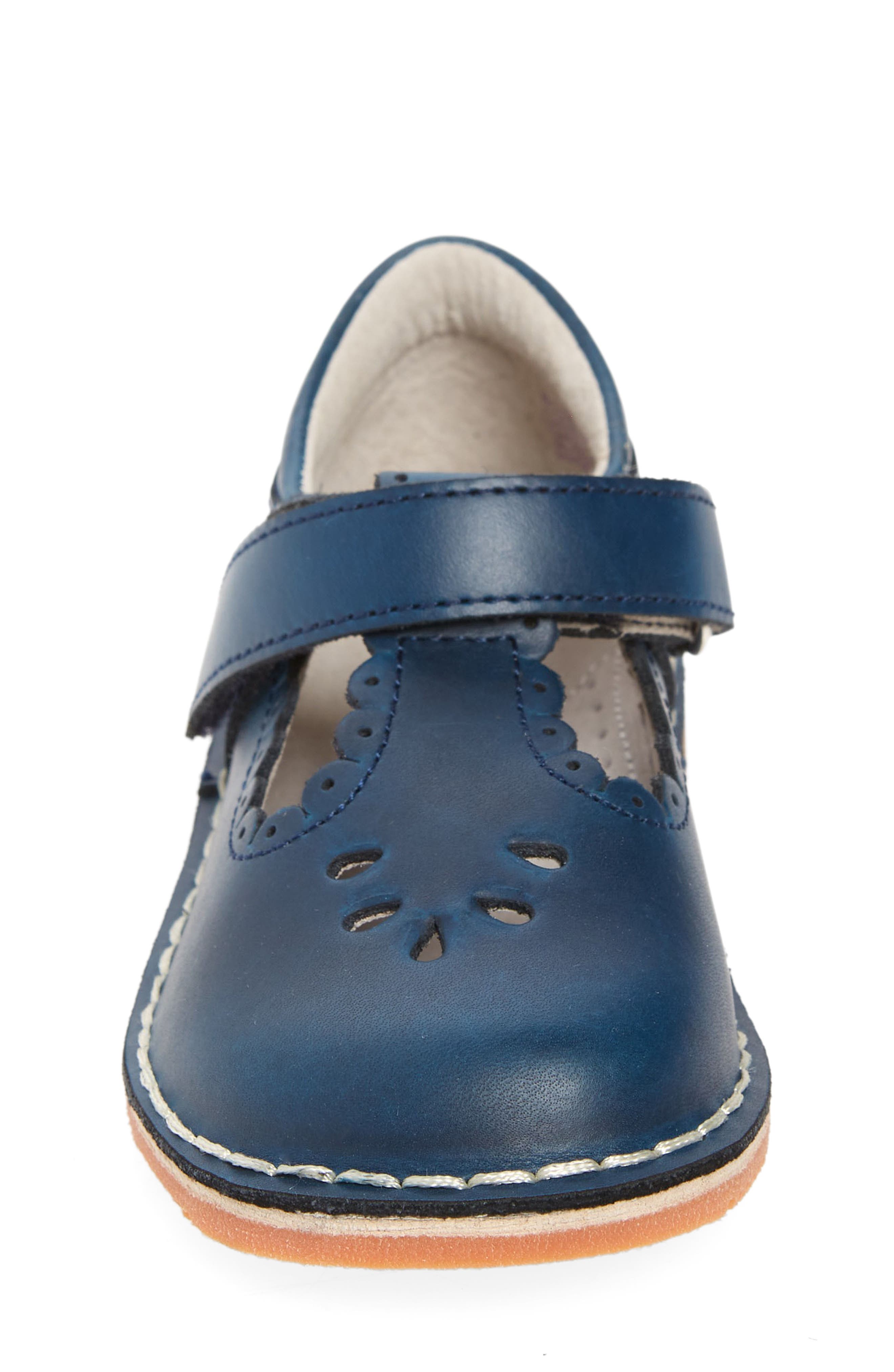 L'AMOUR Kids' Angie Scalloped T-Strap Mary Jane, Alternate, color, Navy