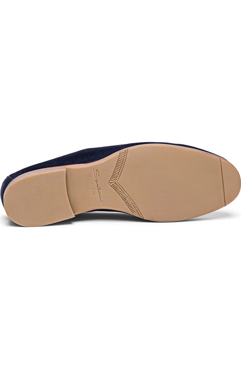 Santoni Women's suede Carla loafer, Alternate, color, Blue