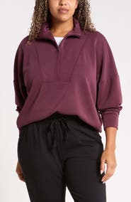 Zella Soft Luxe Half Zip Pullover