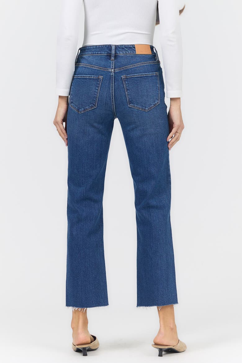 Anika Mid Rise Raw Hem Ankle Straight Jeans, Alternate, color, Libertas