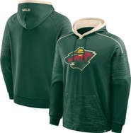 FANATICS Men's Fanatics Green Minnesota Wild Goaltender Defender Pullover Hoodie