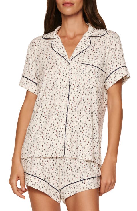 Gisele Printed Relaxed Jersey Knit Short Pajamas
