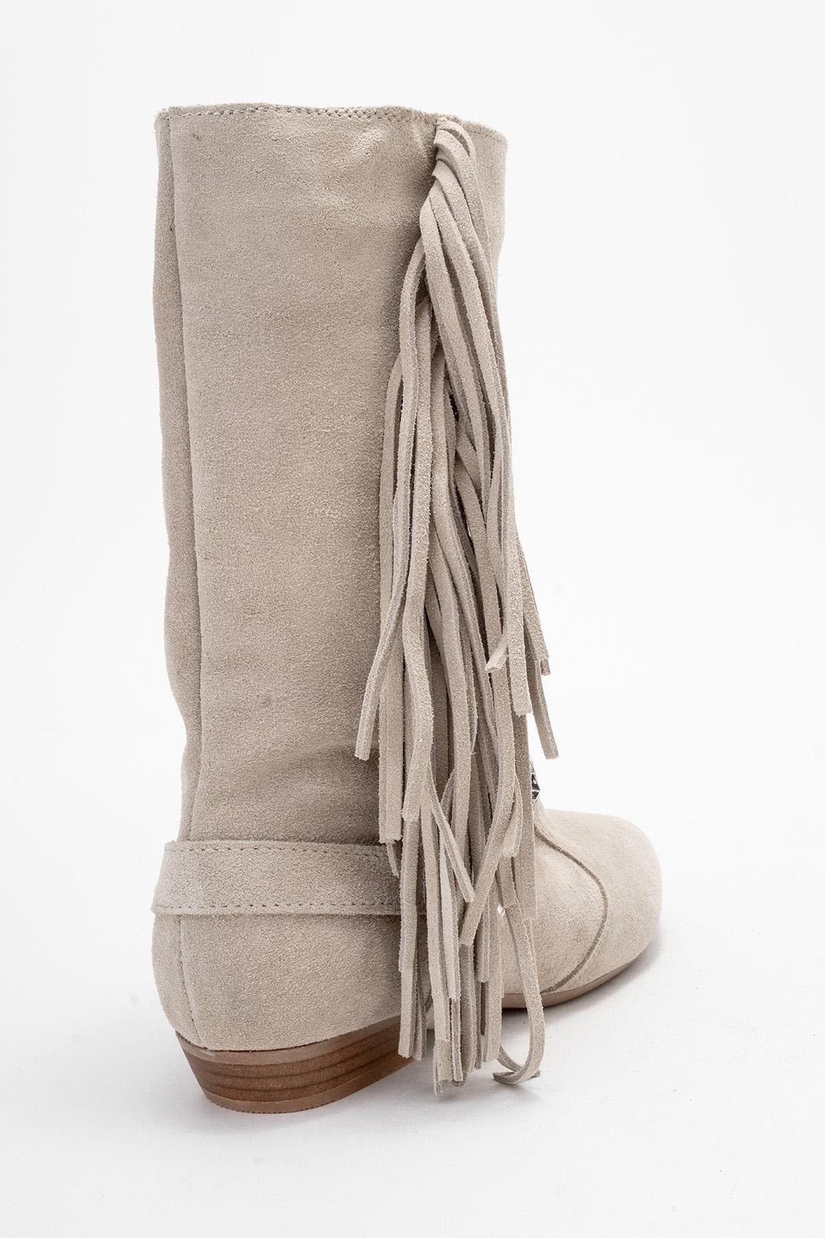 Selora Leather Buckle Western Boot, Alternate, color, Beige Suede Leather