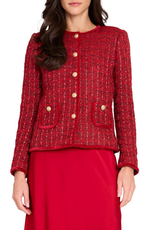 Tahari ASL Bouclé Jacket (Petite)