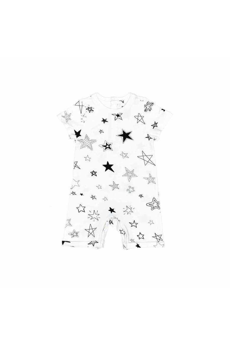 Baby Organic Romper, Alternate, color, Stars