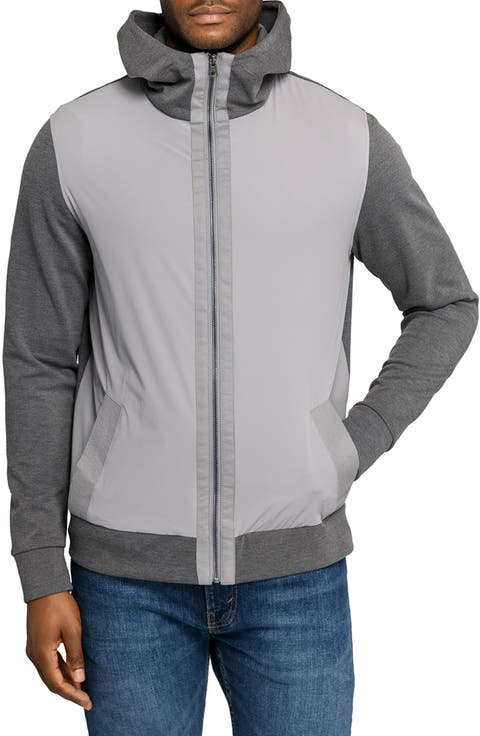 Slim Fit Colorblock Zip-Up Hoodie