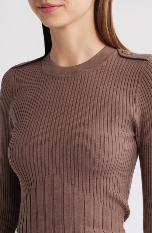 Reiss Vaux Rib Sweater In Mink