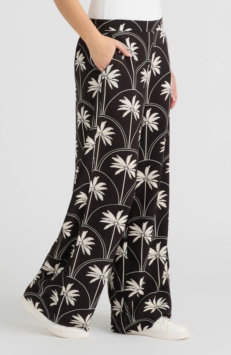 NVLT Wide Leg Challis Pants, Alternate, color, 