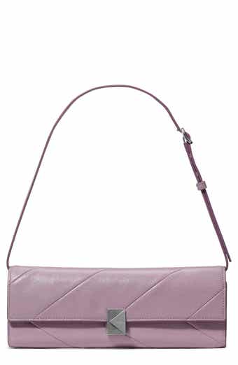 deco pieced soft glazed leather shoulder bag