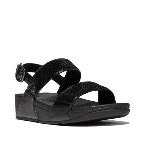 Lulu Sequin back-strap sandals