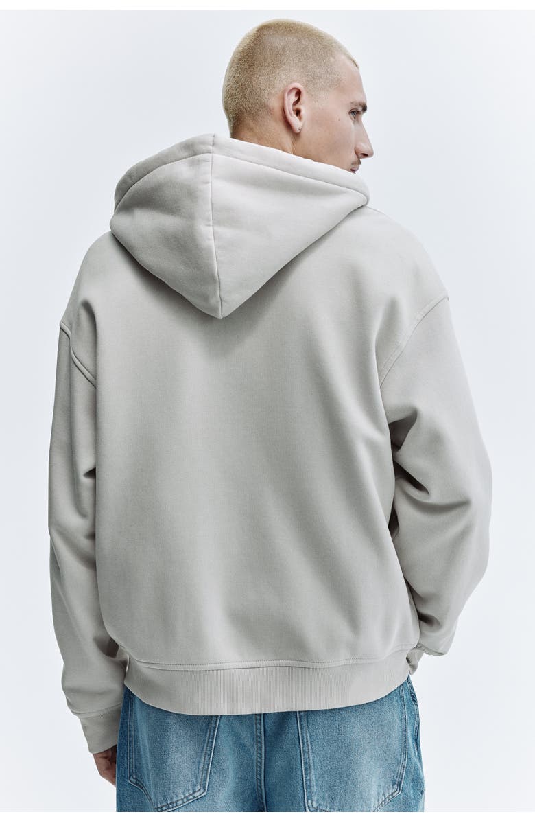 H&M Loose  Fit Zip-through Hoodie, Alternate, color, Light Gray