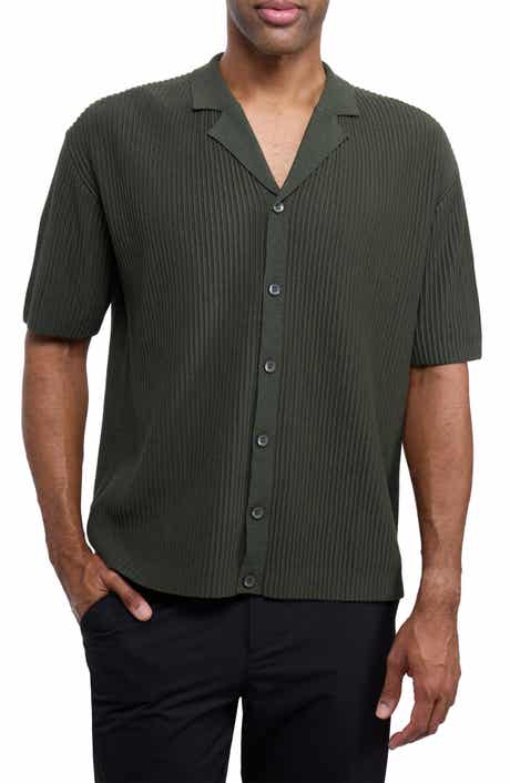 XRAY Ribbed Knit Camp Shirt
