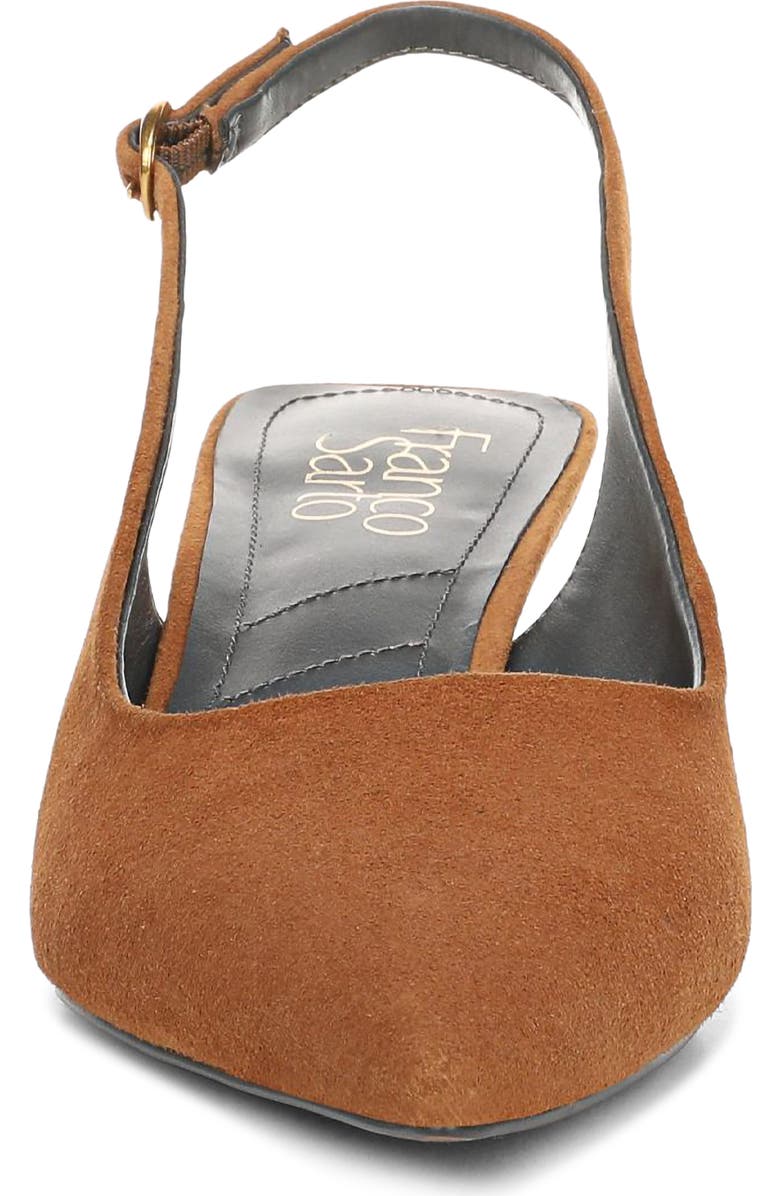 Franco Sarto Jaden Pointed Toe Slingback Pump, Alternate, color, Saddle Brown