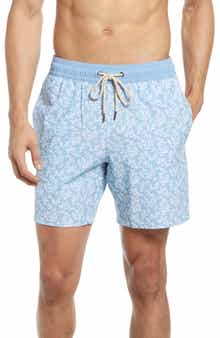 The Bayberry Medallion Print Water Repellent Swim Trunks