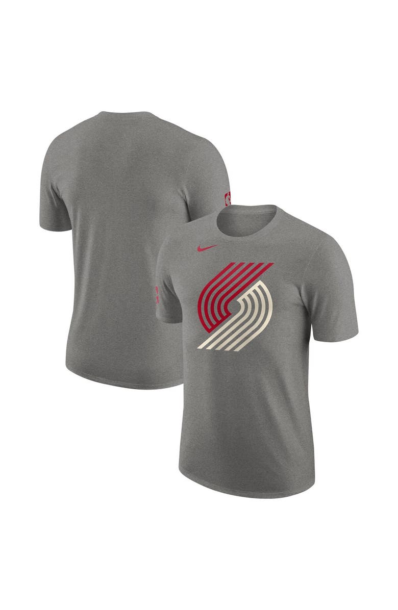 Nike Men's Nike Charcoal Portland Trail Blazers 2023/24 City Edition Essential Warmup T-Shirt, Main, color, 