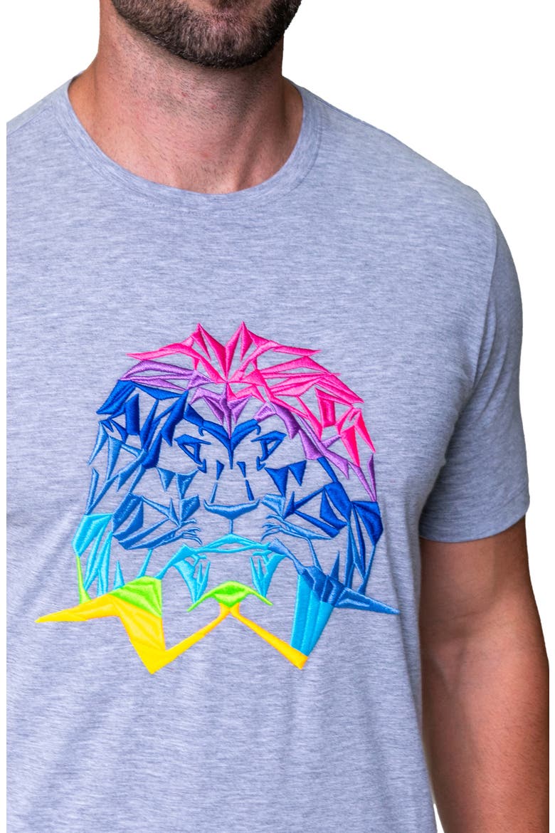 Neon Cotton Stretch Graphic T-Shirt, Alternate, color, GREY