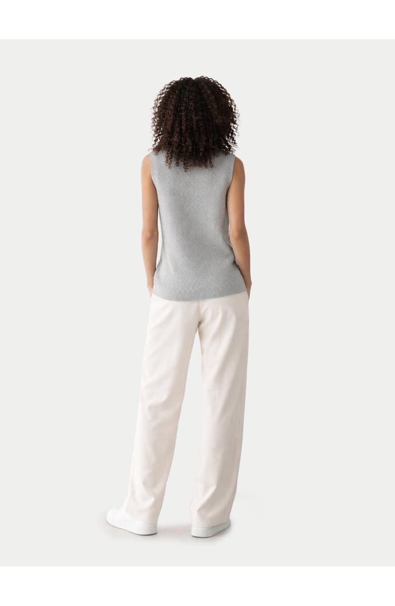 Gobi Cashmere Ajour Knit Crewneck Cashmere Vest, Alternate, color, High Rise
