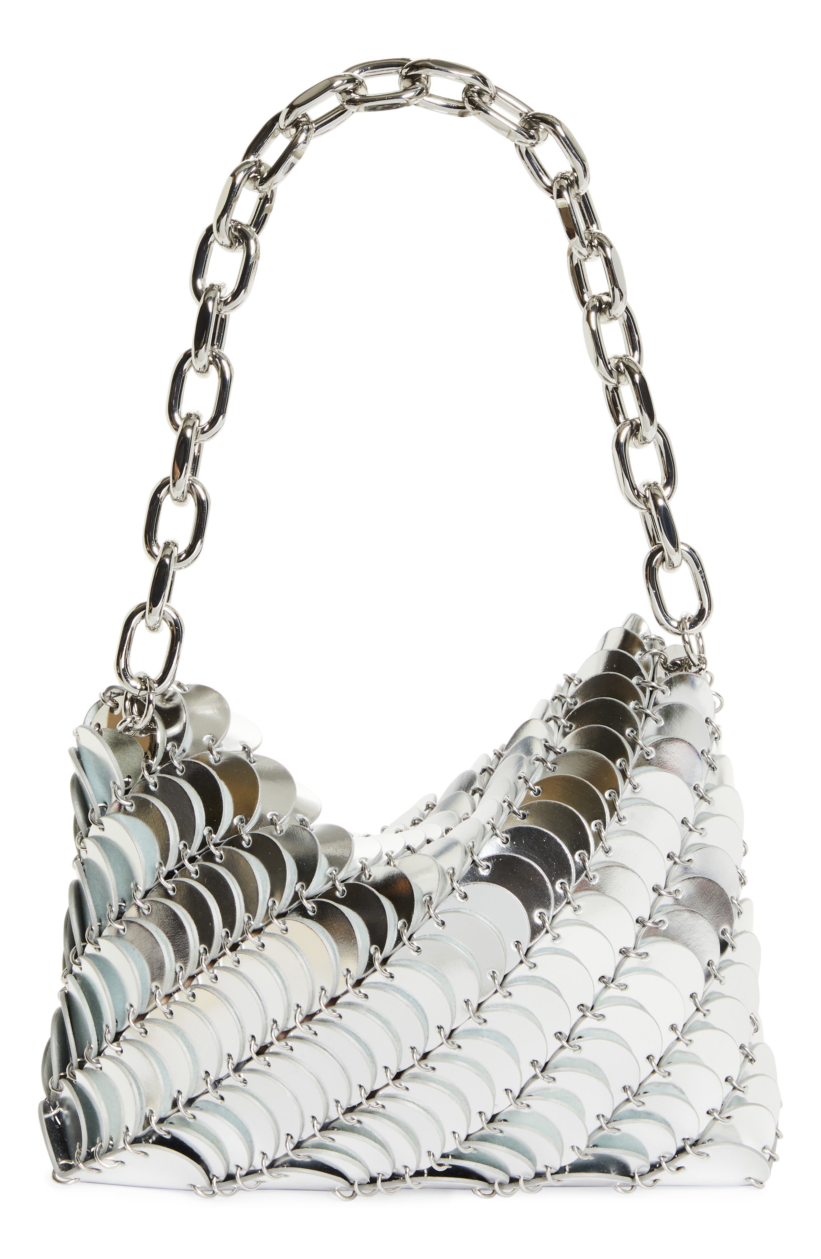 Rabanne Sac Leather Shoulder Bag, Alternate, color, 