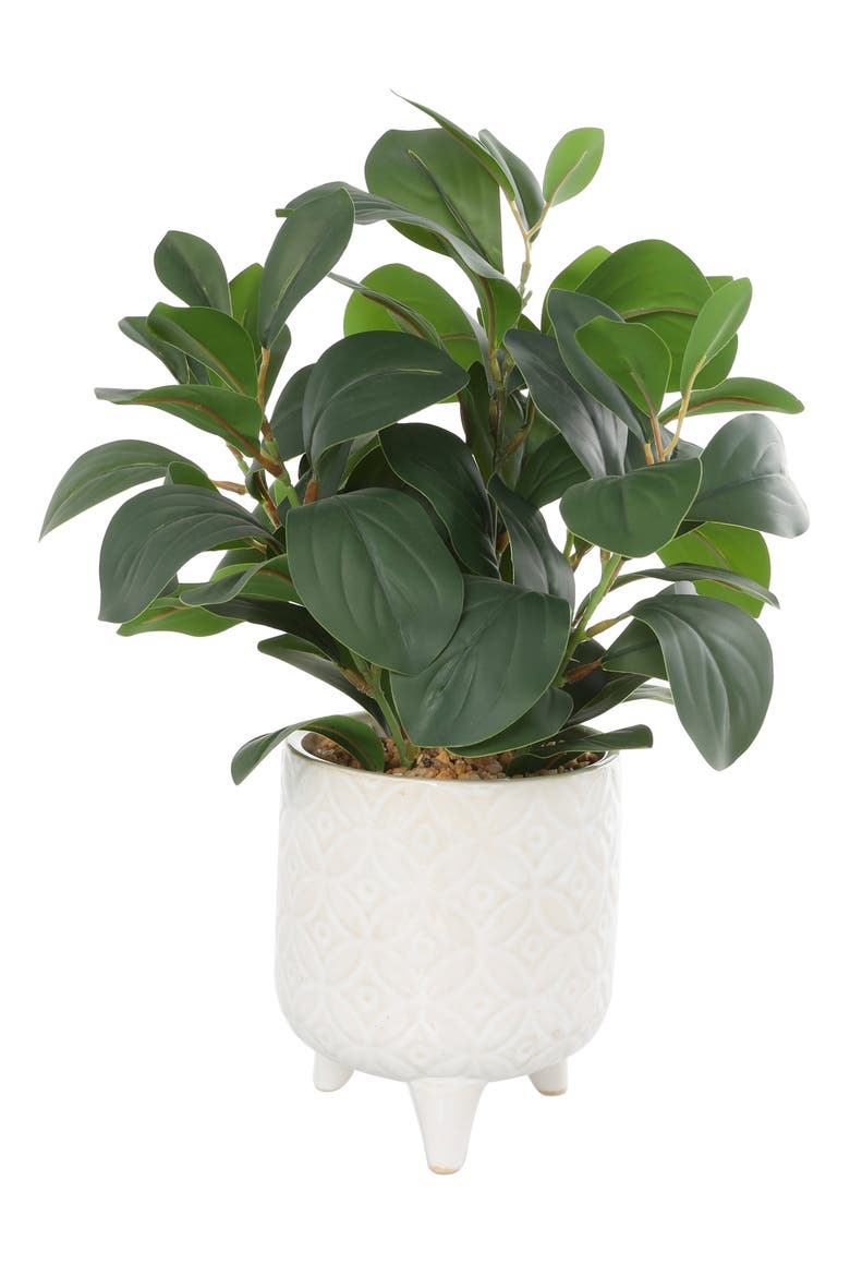 Green Faux Foliage Artificial Potted Plant, Alternate, color, GREEN