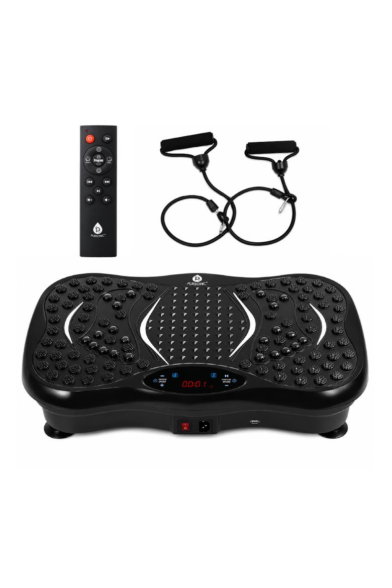 Vibration Plate Fitness Platform  Full - Body Exercise Machine, Main, color, Black