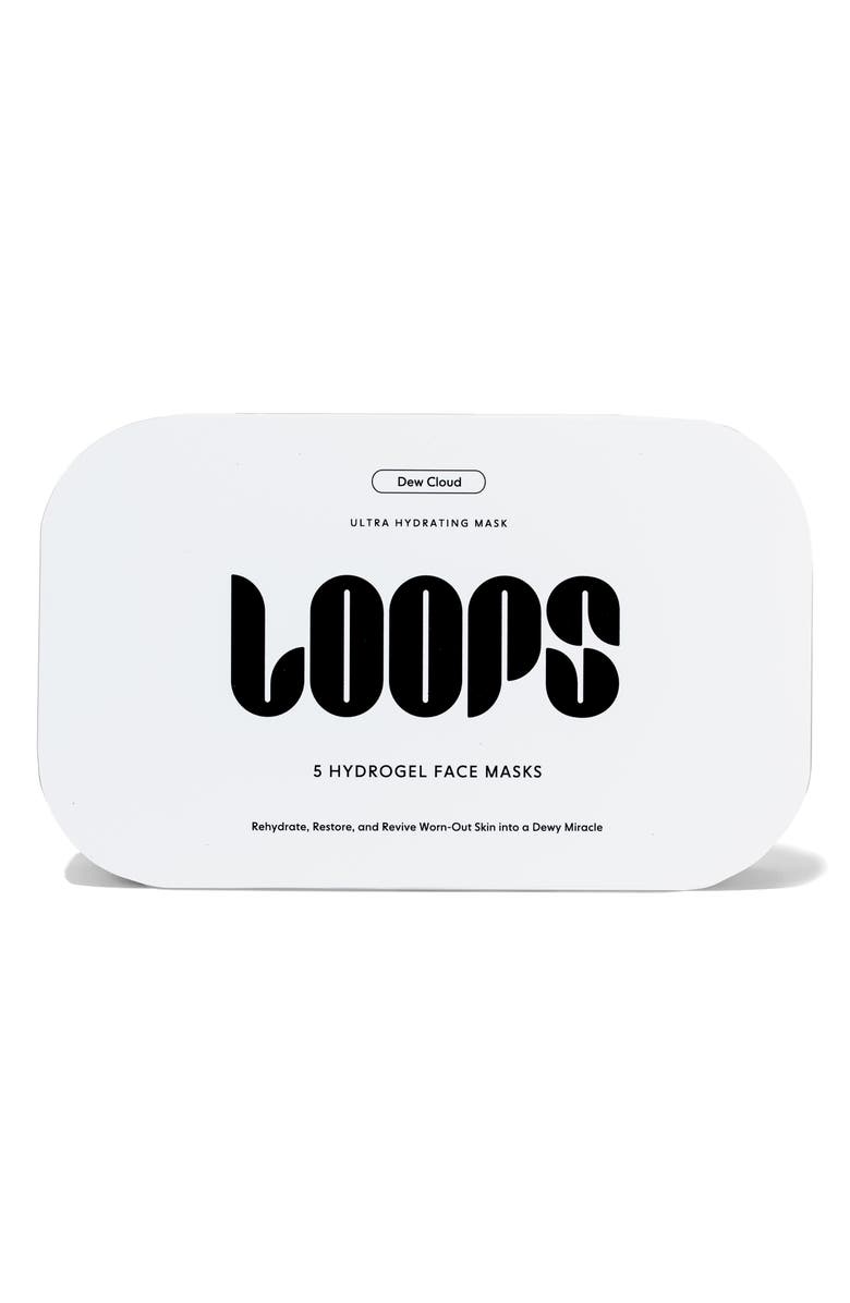 LOOPS Dew Cloud Ultra Hydrating Hydrogel Face Mask, Main, color, White