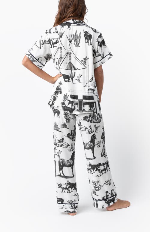 Katie Kime Marfa Toile Pants Set In White