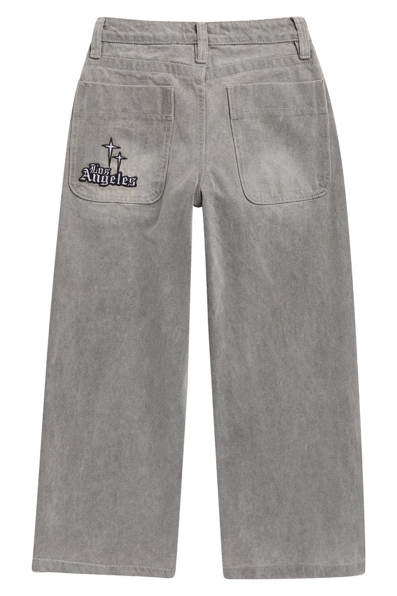 Kids' Baggy Wide Leg Jeans, Alternate, color, GRAY