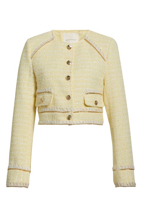 Metallic Tweed Crop Jacket